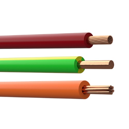 H05V-U, H05V-R, H05V-K single core building wire